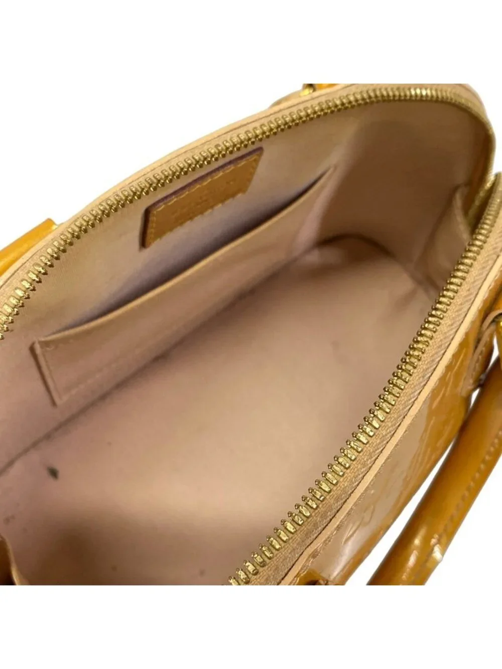 Louis Vuitton Handbag Monogram Vernis Alma BB Rose Florentine Leather